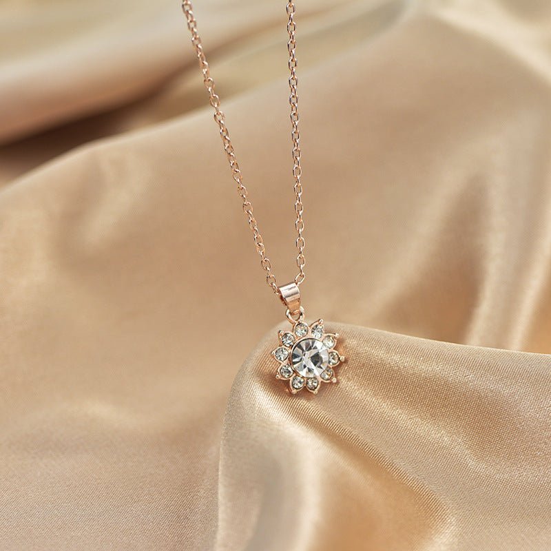Popular Sunflower Three-piece Ear Korean Style Jewelry Set - Daebak