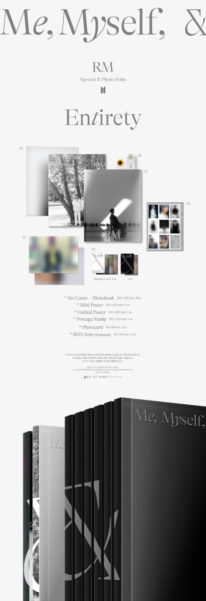 [Pre-Order] Special 8 Photo-Folio Me, Myself, and RM (Entirety) - Daebak