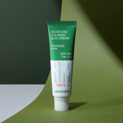 كريم الشمس المهدّئ المرطّب MEDIHEAL بشجرة الشاي 50ml (SPF 50+, PA++++)