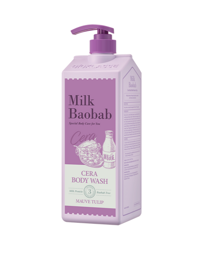 BIOKLASSE Gel Douche Corps Cera Lait de Baobab 1200ml #Tulipe Mauve