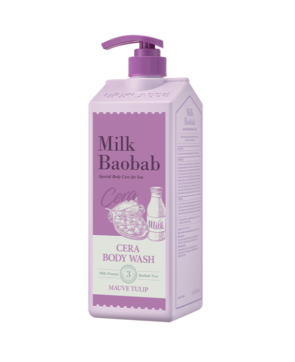 BIOKLASSE Gel Douche Corps Cera Lait de Baobab 1200ml #Tulipe Mauve