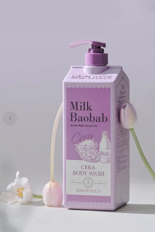 BIOKLASSE Gel Douche Corps Cera Lait de Baobab 1200ml #Tulipe Mauve