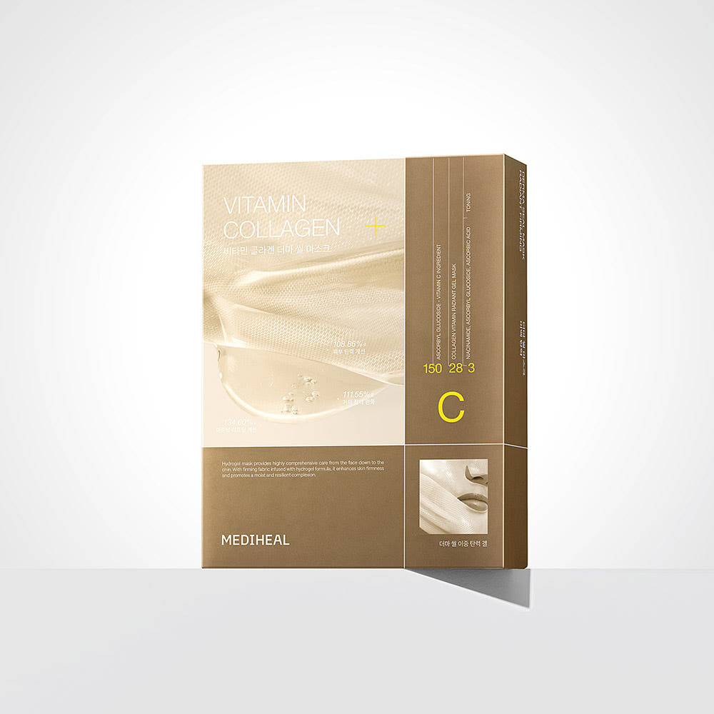 MEDIHEAL Derma Seal Mascarilla de vitamina y colágeno 28ml X 10 unidades
