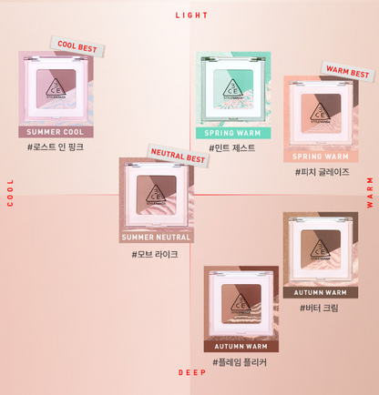 3CE Color Grid Eyeshadow 3.3g (6colors)