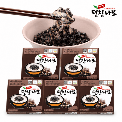 Pyeongchang Black bean Natto (5 Twin Packs, 500g, 17.64oz) - Daebak