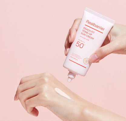 [Real Barrier] Peach Fit Tone-Up Sun Cream SPF 50+ PA++++50ml
