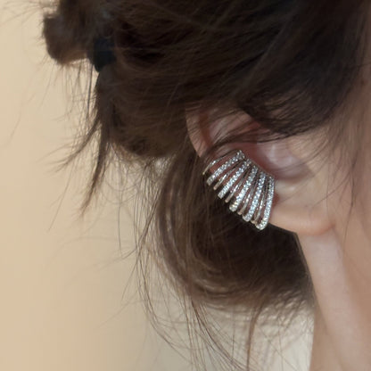 Real Gold Electroplated Zircon Korean Style Earrings - Daebak