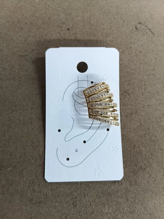 Real Gold Electroplated Zircon Korean Style Earrings - Daebak
