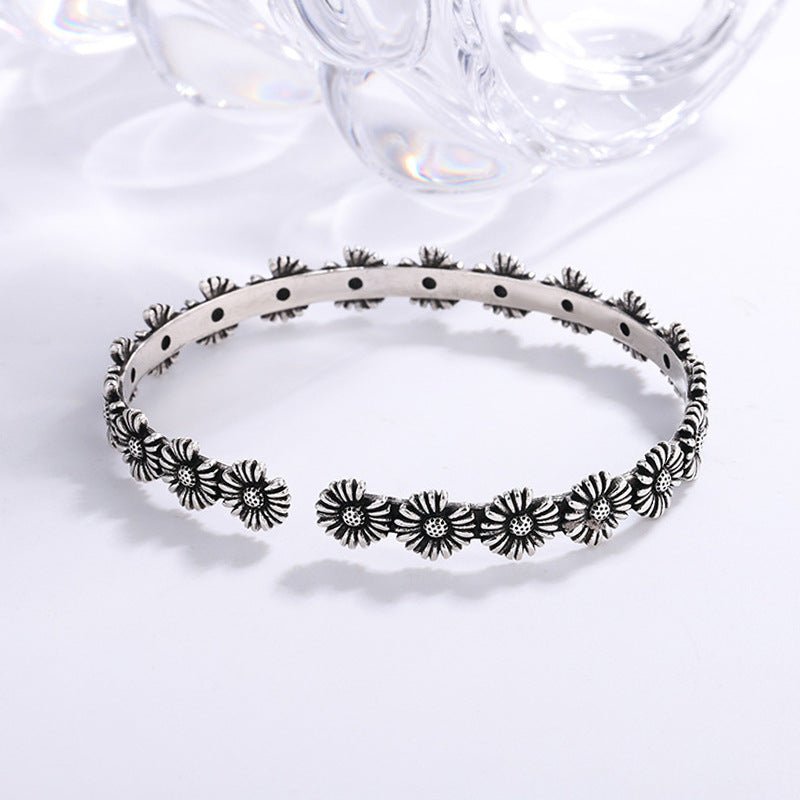 Retro Daisy Korean Fashion Graceful Mori Sunflower Bracelet - Daebak