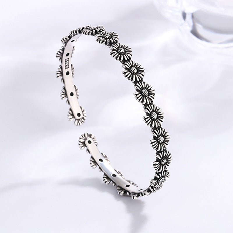 Retro Daisy Korean Fashion Graceful Mori Sunflower Bracelet - Daebak