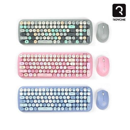 Retro Wireless Korean Keyboard & Mouse Set - Daebak