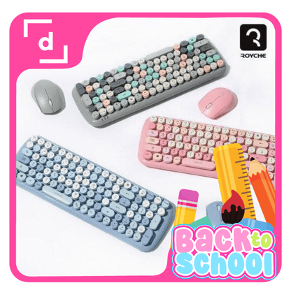 Retro Wireless Korean Keyboard & Mouse Set - Daebak