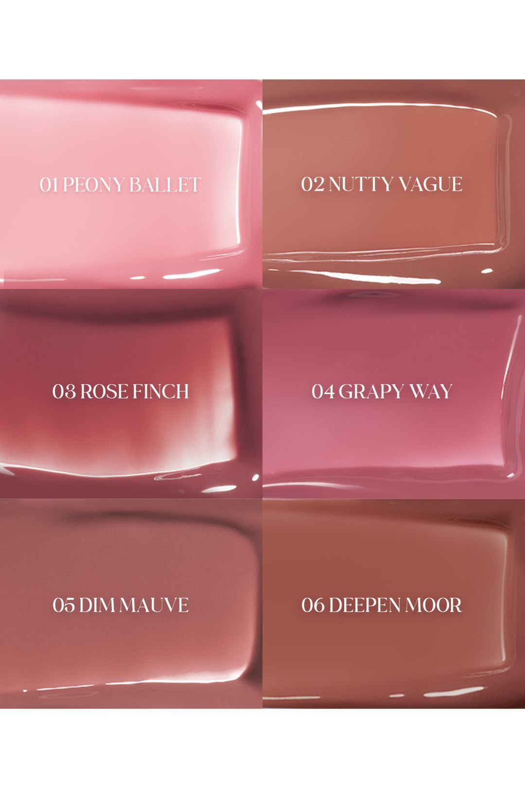 rom&nd Glasting Color Gloss 4g (6 Colors) - Daebak