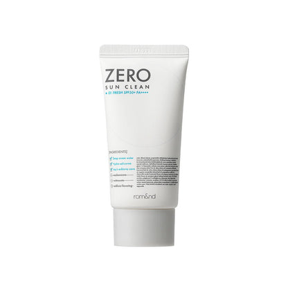 rom&nd ZERO SUN CLEAN 50ml, SPF 50+, PA++++ - Daebak