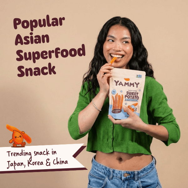 Salt & Pepper Chewy Dried Sweet Potato – Salty Asian Snack (Pack of 18) - Daebak