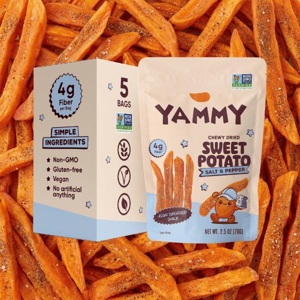 Salt & Pepper Chewy Dried Sweet Potato – Salty Asian Snack (Pack of 5) - Daebak