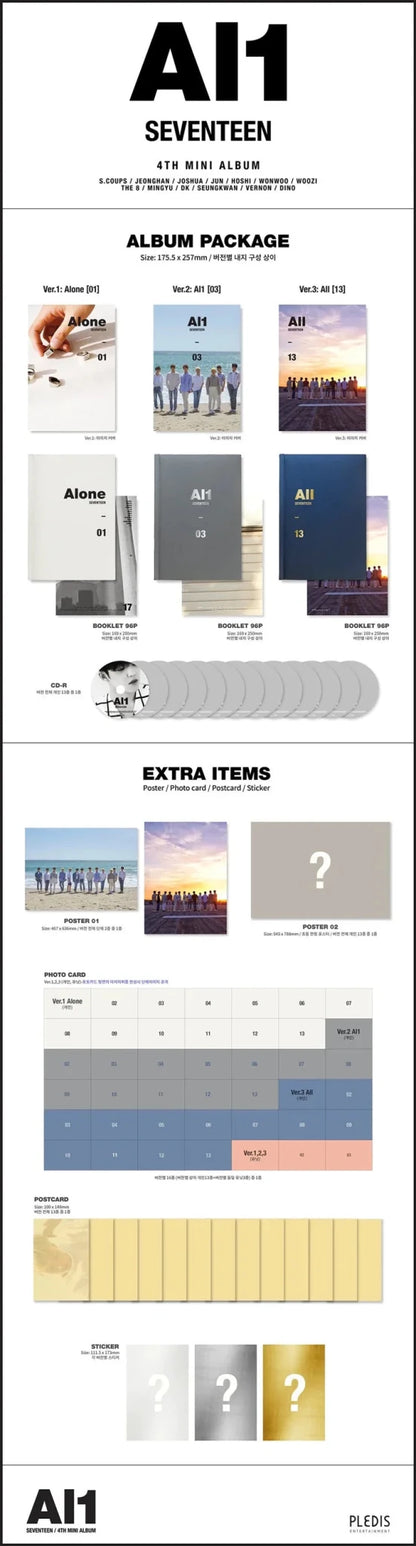 Seventeen 4th Mini Album: Al1 - Daebak