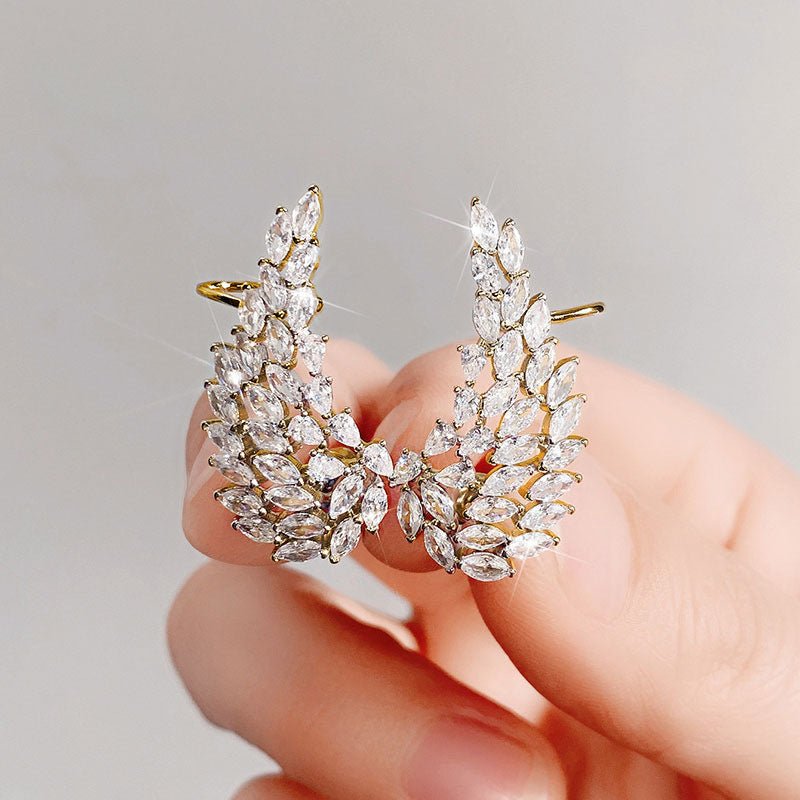 Shi Bright Full-jeweled Korean Angel Wings Ear Clip - Daebak