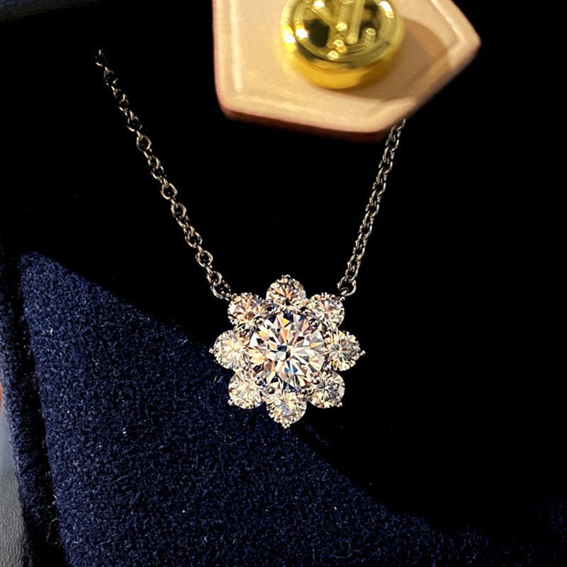 Shi Korean Style Fashion Elegant Snowflake Zircon Versatile Jewelry Set - Daebak