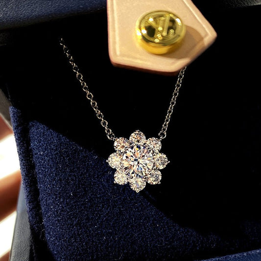 Shi Korean Style Fashion Elegant Snowflake Zircon Versatile Jewelry Set - Daebak