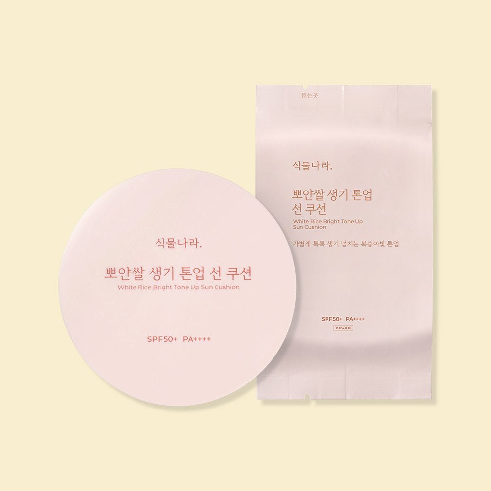 Shingmulnara White Rice Bright Tone Up Sun Cushion Refill Set 15g+15g - Daebak