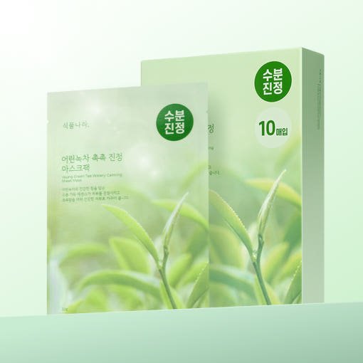 Shingmulnara Young Green Tea Watery Calming Sheet Mask 20g X 10ea - Daebak