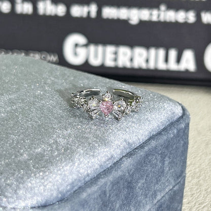 Shiny Diamond Female Cold Wind Simple Korean Style Niche Rings - Daebak