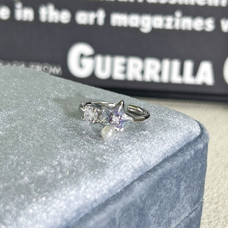 Shiny Diamond Female Cold Wind Simple Korean Style Niche Rings - Daebak