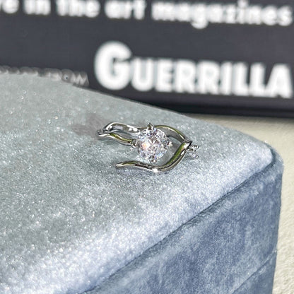 Shiny Diamond Female Cold Wind Simple Korean Style Niche Rings - Daebak