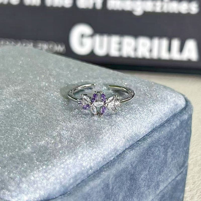 Shiny Diamond Female Cold Wind Simple Korean Style Niche Rings - Daebak