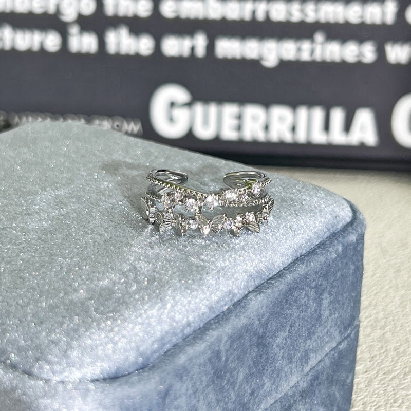 Shiny Diamond Female Cold Wind Simple Korean Style Niche Rings - Daebak