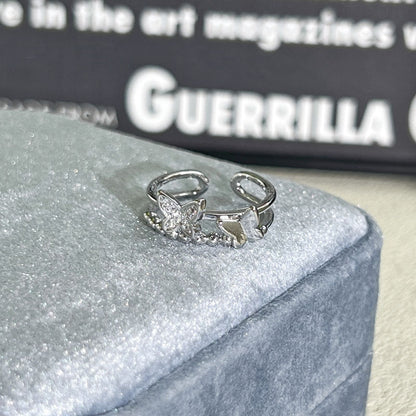 Shiny Diamond Female Cold Wind Simple Korean Style Niche Rings - Daebak