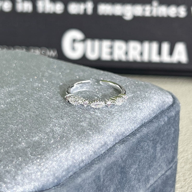 Shiny Diamond Female Cold Wind Simple Korean Style Niche Rings - Daebak
