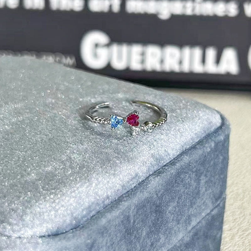 Shiny Diamond Female Cold Wind Simple Korean Style Niche Rings - Daebak