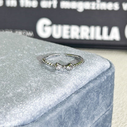 Shiny Diamond Female Cold Wind Simple Korean Style Niche Rings - Daebak