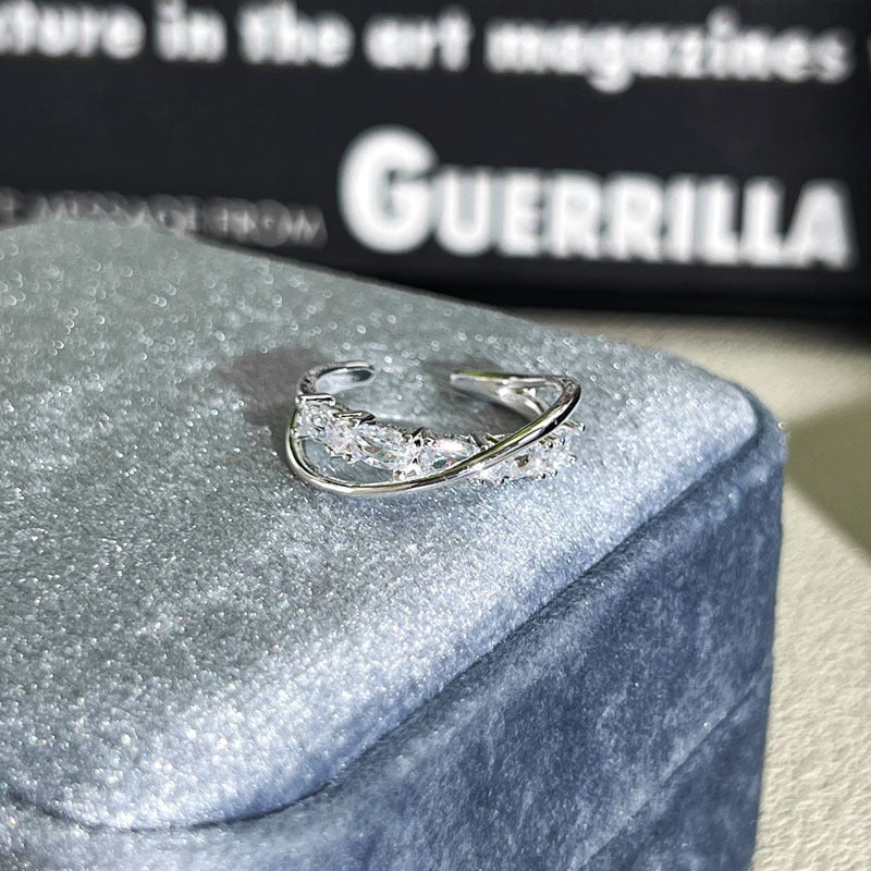 Shiny Diamond Female Cold Wind Simple Korean Style Niche Rings - Daebak
