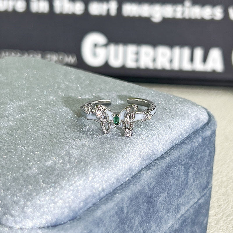 Shiny Diamond Female Cold Wind Simple Korean Style Niche Rings - Daebak