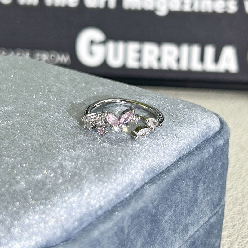 Shiny Diamond Female Cold Wind Simple Korean Style Niche Rings - Daebak