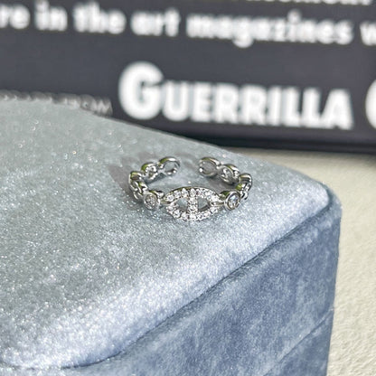 Shiny Diamond Female Cold Wind Simple Korean Style Niche Rings - Daebak