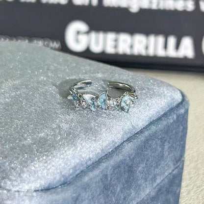 Shiny Diamond Female Cold Wind Simple Korean Style Niche Rings - Daebak