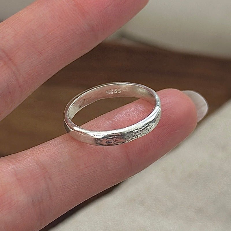 Sier Korean Style Niche Design Retro Simple Ring - Daebak