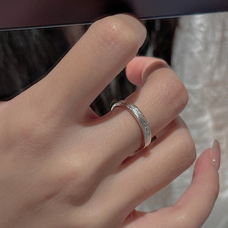 Sier Korean Style Niche Design Retro Simple Ring - Daebak