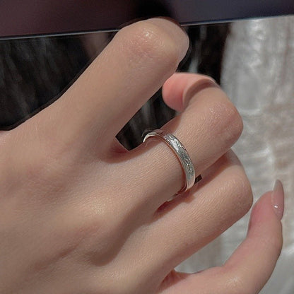 Sier Korean Style Niche Design Retro Simple Ring - Daebak