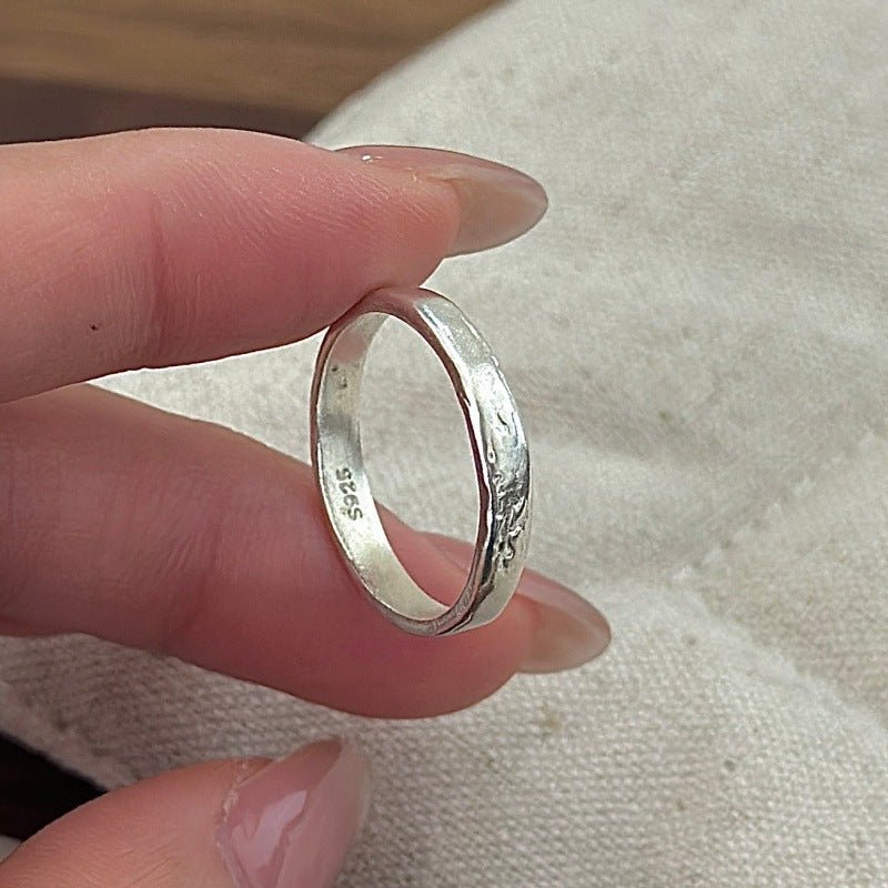 Sier Korean Style Niche Design Retro Simple Ring - Daebak
