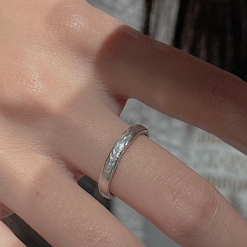 Sier Korean Style Niche Design Retro Simple Ring - Daebak