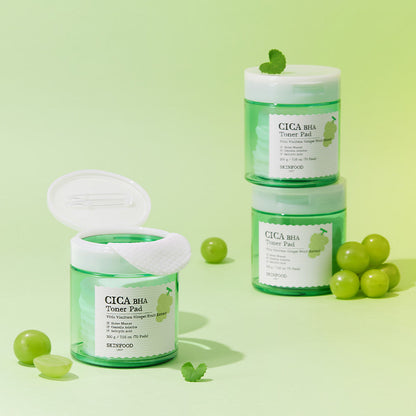 وسادات تونر SKINFOOD Shine Muscat Cica BHA، 200g/70ea
