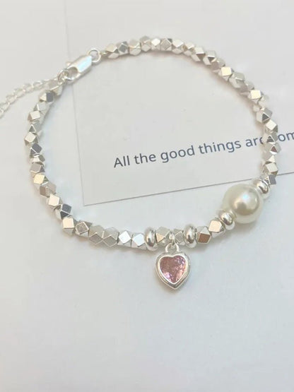 Small Pieces Of Sier Pearl Female Korean Style Niche Simple Bracelets - Daebak