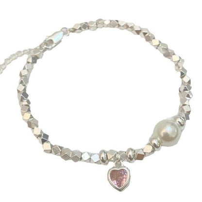 Small Pieces Of Sier Pearl Female Korean Style Niche Simple Bracelets - Daebak