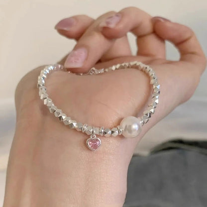 Small Pieces Of Sier Pearl Female Korean Style Niche Simple Bracelets - Daebak
