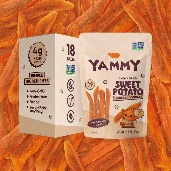 Snickerdoodle Chewy Dried Sweet Potato – Sweet Asian Snack (Pack of 18) - Daebak